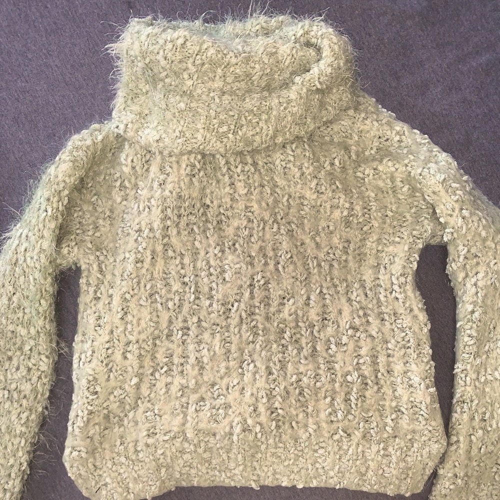 Fuzzy turtle neck